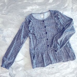 Peplum ruffle blouse